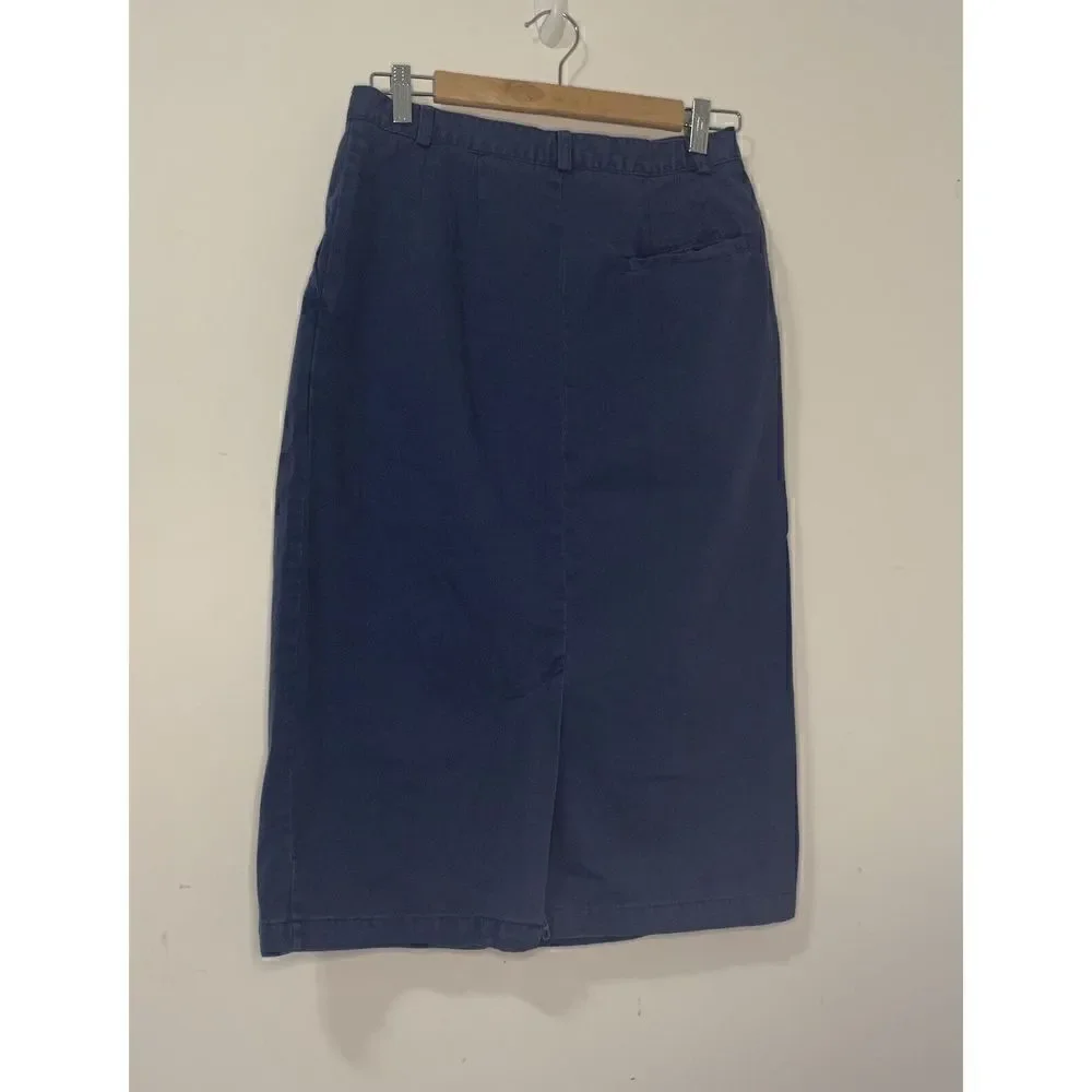 Vintage Lands' End Direct Merchants Women's 12P High Waisted Pleated Front Skirt